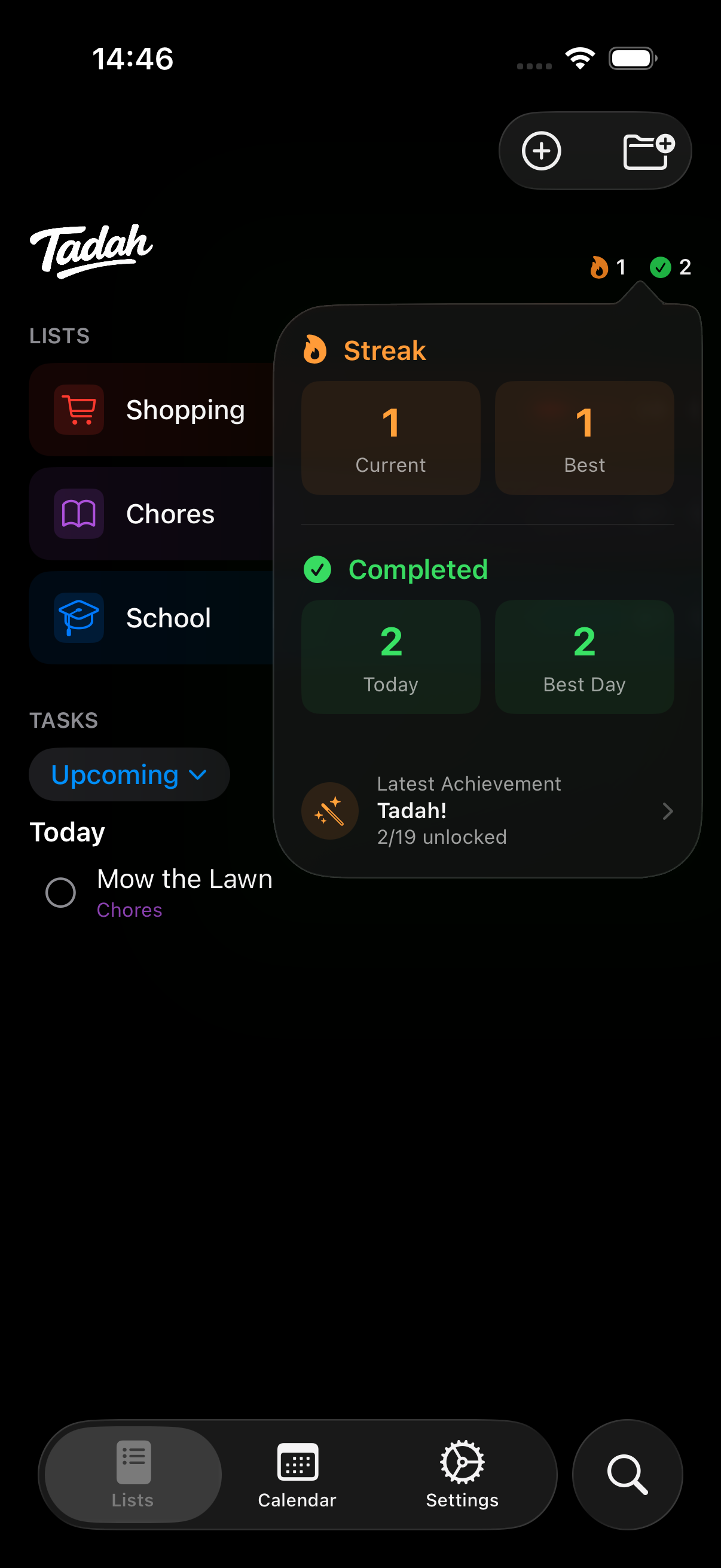 Tadah screenshot 1